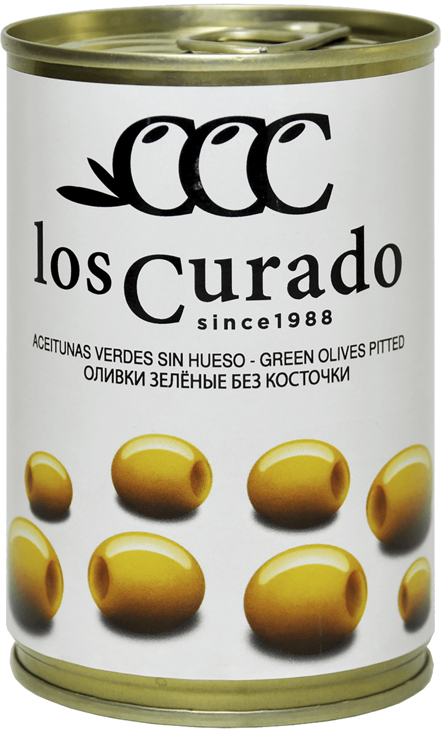 Green olives pitted Los Curado