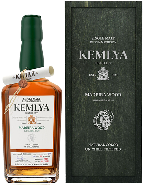 Kemlya Madeira Wood Single Malt Russian Whisky (gift box)