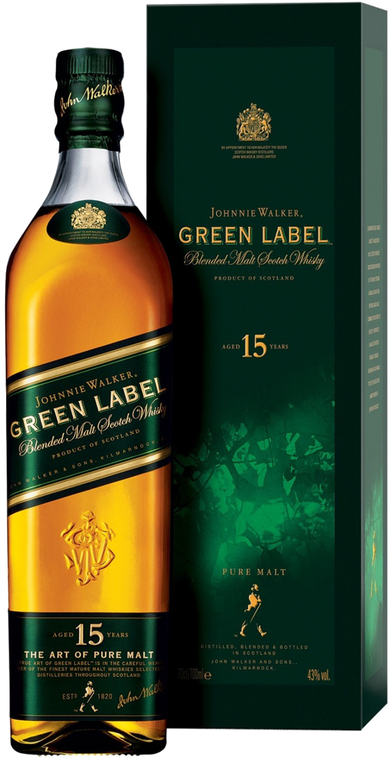 Johnnie Walker Green Label Blended Scotch Whisky (gift box) johnnie walker red label blended scotch whisky gift box