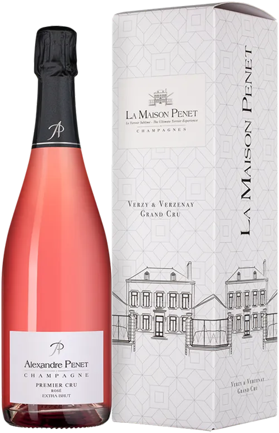 Премье Крю Розе Шампань AOC Ла Мэзон Пене в подарочной упаковке 0.75&nbsp;л