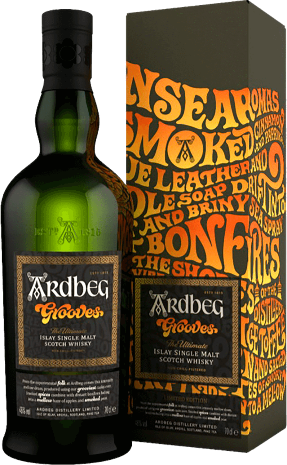 Ardbeg Grooves Islay Single Malt Scotch Whisky (gift box) wemyss malts pepper on your srawberries bunnahabhain 1991 islay single cask single malt scotch whisky 27 y o gift box