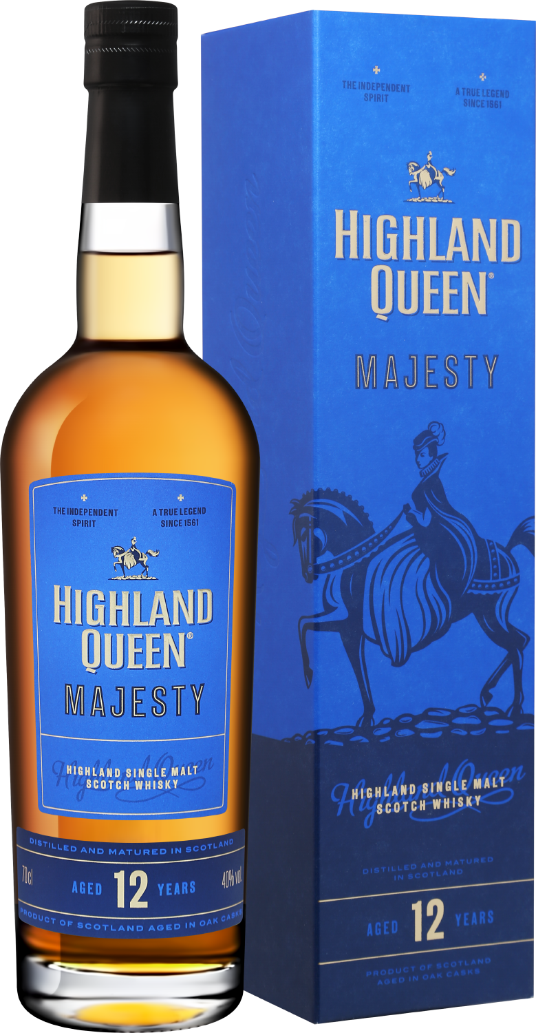 Виски Highland Queen Majesty Single Malt Scotch Whisky 12 y.o. (gift box)  0.7 л (Хайлэнд Куин Меджисти Сингл Молт 12 лет солодовый виски в подарочной  упаковке), купить в магазине в Севастополе - цена, отзывы