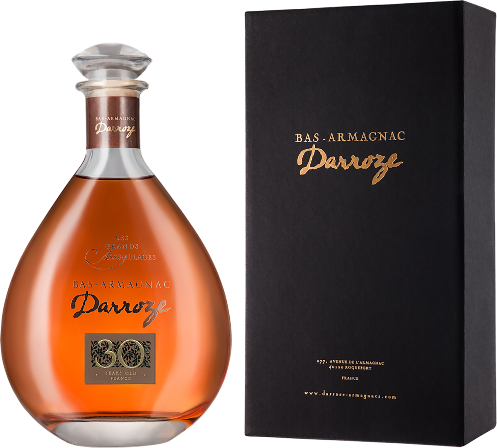 Дарроз Ле Гран Ассамбляж 30 Ан д'Аж Ба-Арманьяк в декантере и подарочной упаковке 1990 0.7&nbsp;л