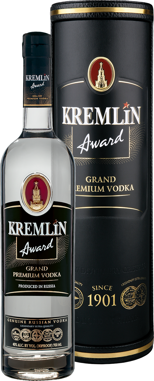 Водка KREMLIN AWARD Grand Premium (gift box) 0.7 л (КРЕМЛИН ЭВОРД Гранд  Премиум в тубусе), купить в магазине в Москве - цена, отзывы