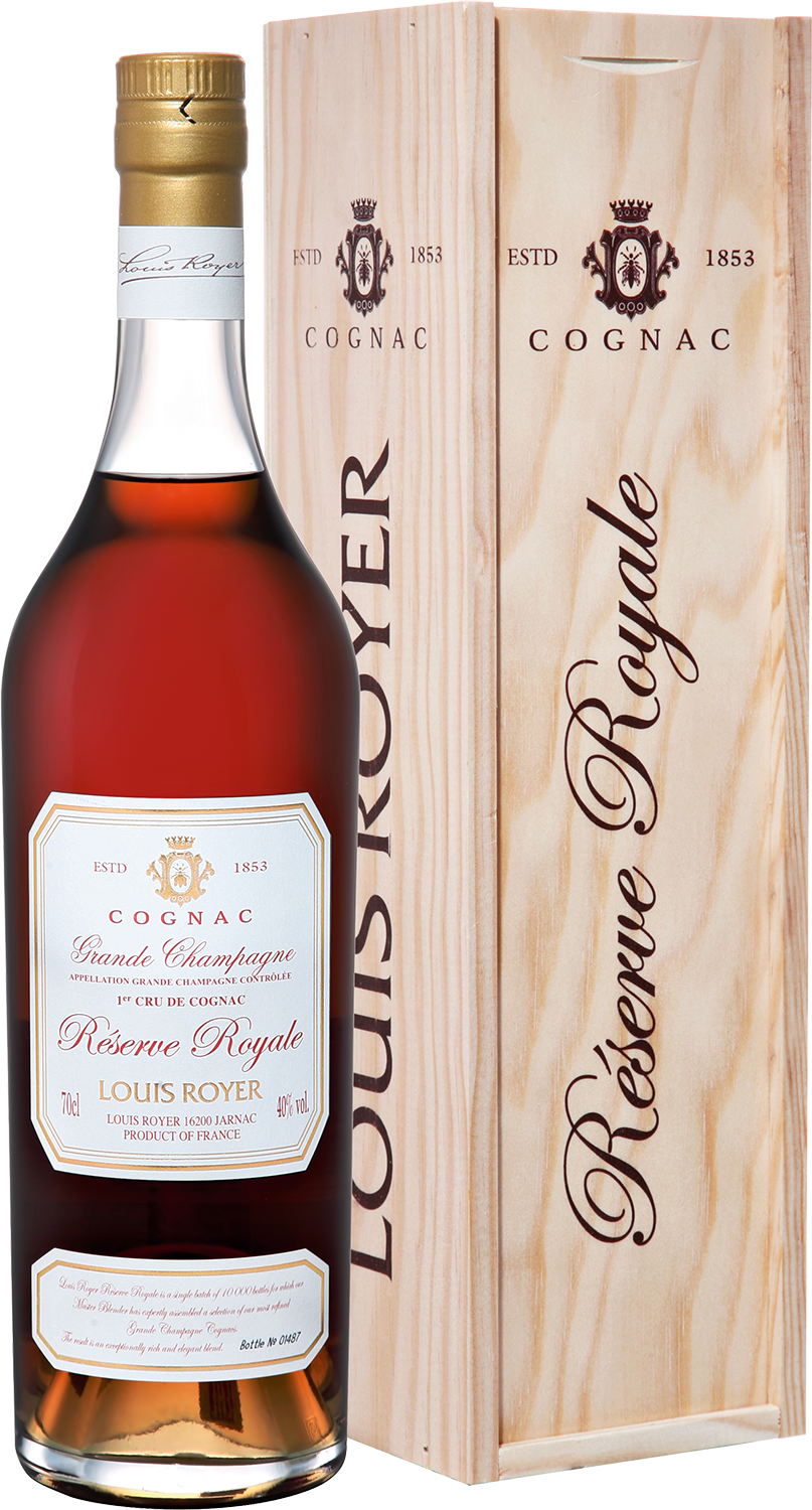a e dor cristal grande champagne cognac extra Cognac Louis Royer Grande Champagne Reserve Royale (gift box)