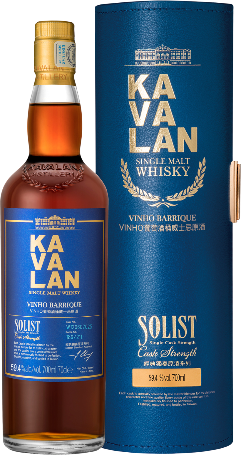 Кавалан Солист Виньо Баррик Сингл Каск Стренгс Сингл Молт Виски в подарочной упаковке 0.7&nbsp;л