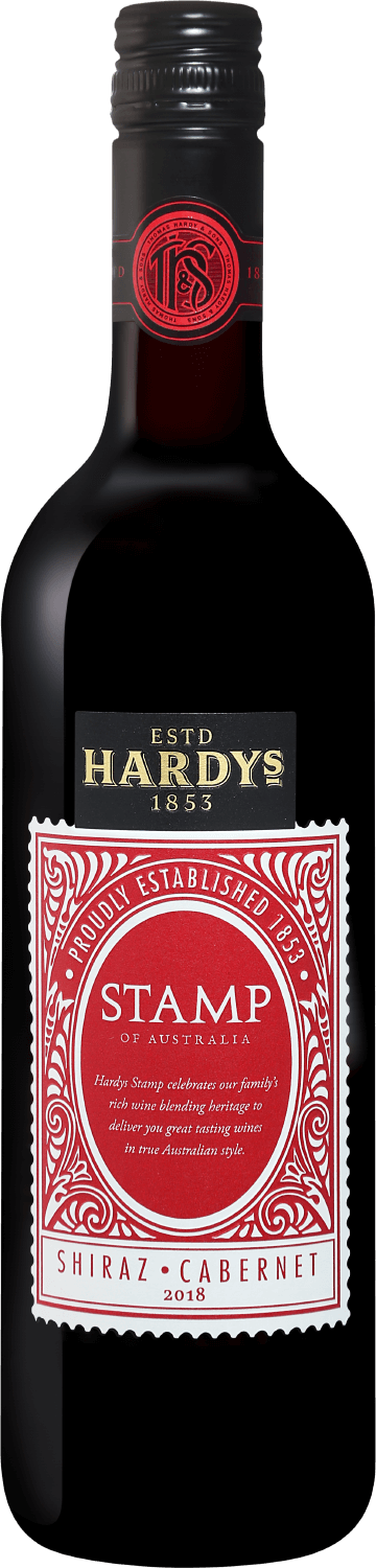 Stamp Shiraz Cabernet South Eastern Australia Hardy’s crest chardonnay pinot noir south eastern australia hardy’s
