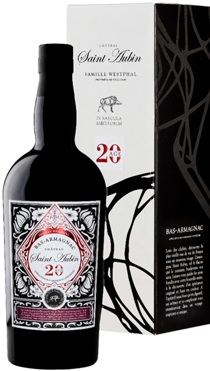 Сент Обен 20 лет Ба-Арманьяк в подарочной упаковке 0.7&nbsp;л