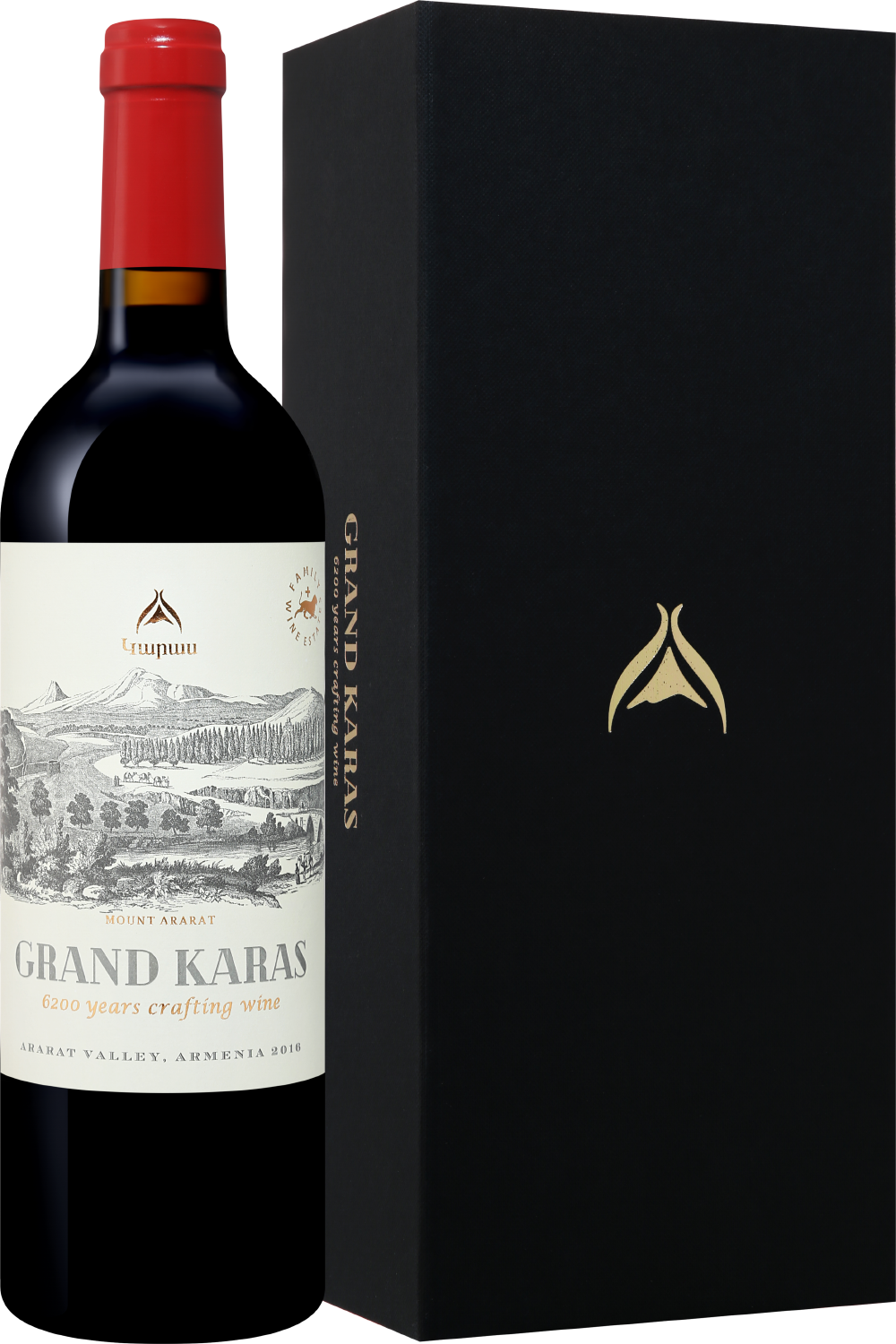 Вино красное сухое Grand Karas Ararat Valley Tierras de Armenia (gift box)  урожая 2017 года 0.75 л (Гранд Карас Араратская Долина Тьеррас де Армения в  подарочной упаковке), купить в магазине в Москве -