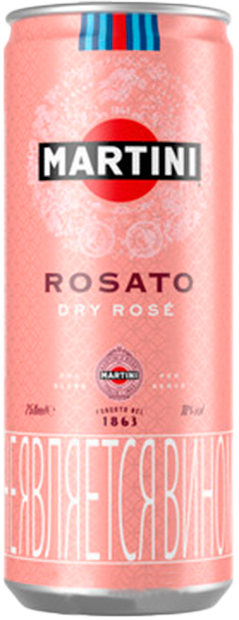 Мартини Розовое Полусухое в жестяной банке 0.25&nbsp;л