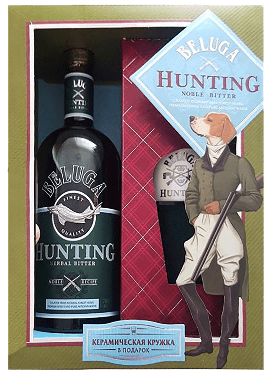 Beluga Hunting Herbal Bitter (gift box with a flask) ликер beluga hunting herbal россия 0 25 л