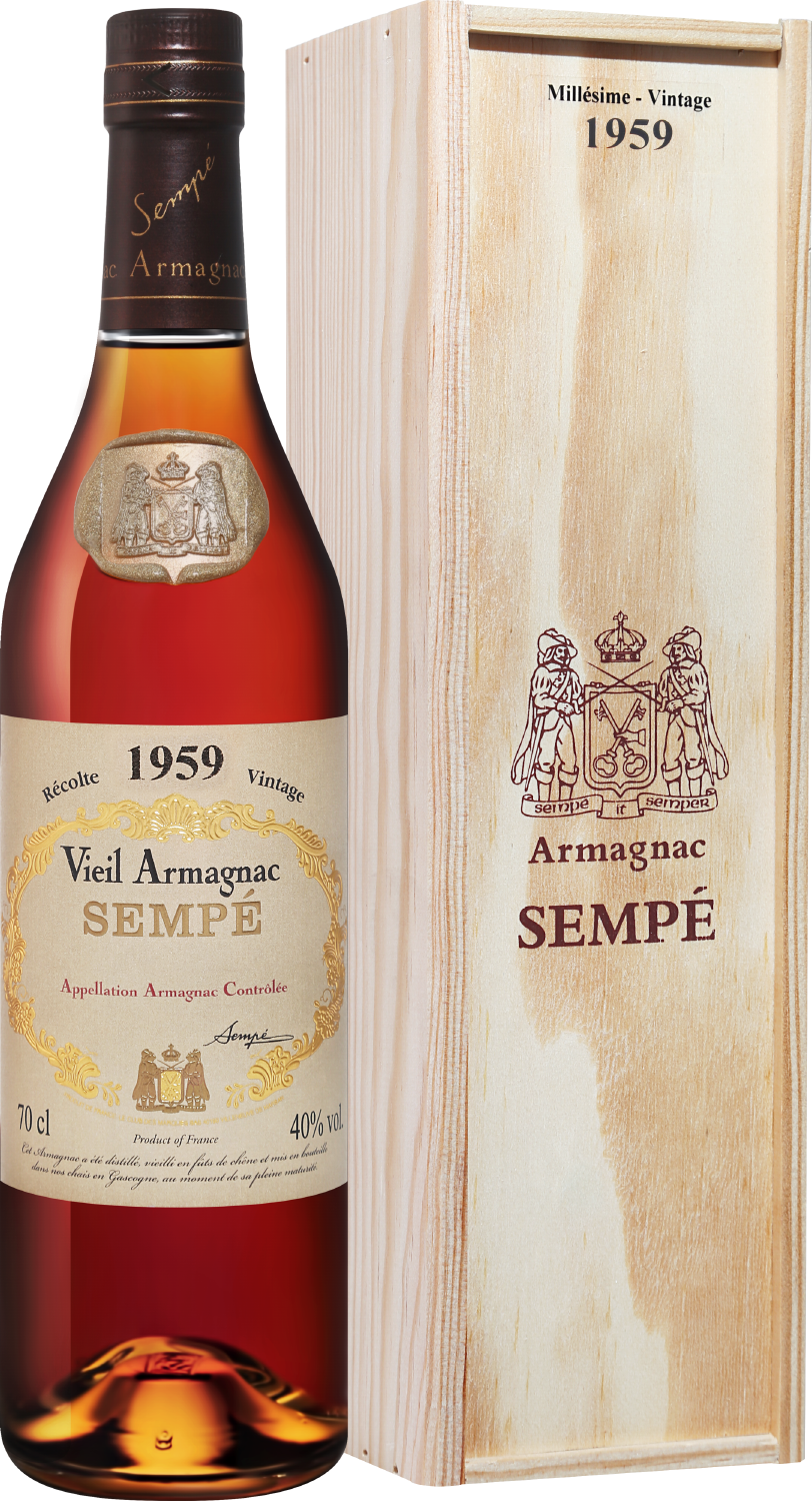 Sempe Vieil Vintage 1959 Armagnac AOC (gift box) sempe vieil vintage 1974 armagnac aoc gift box