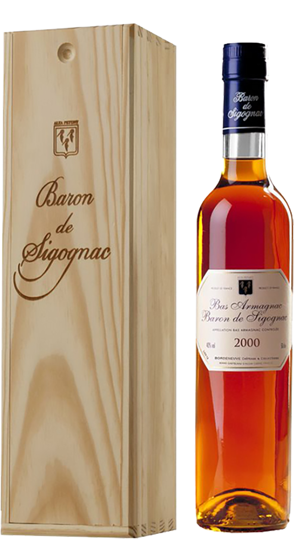 Барон де Сигоньяк 2000 Арманьяк AOC в подарочной упаковке 2000 0.5&nbsp;л