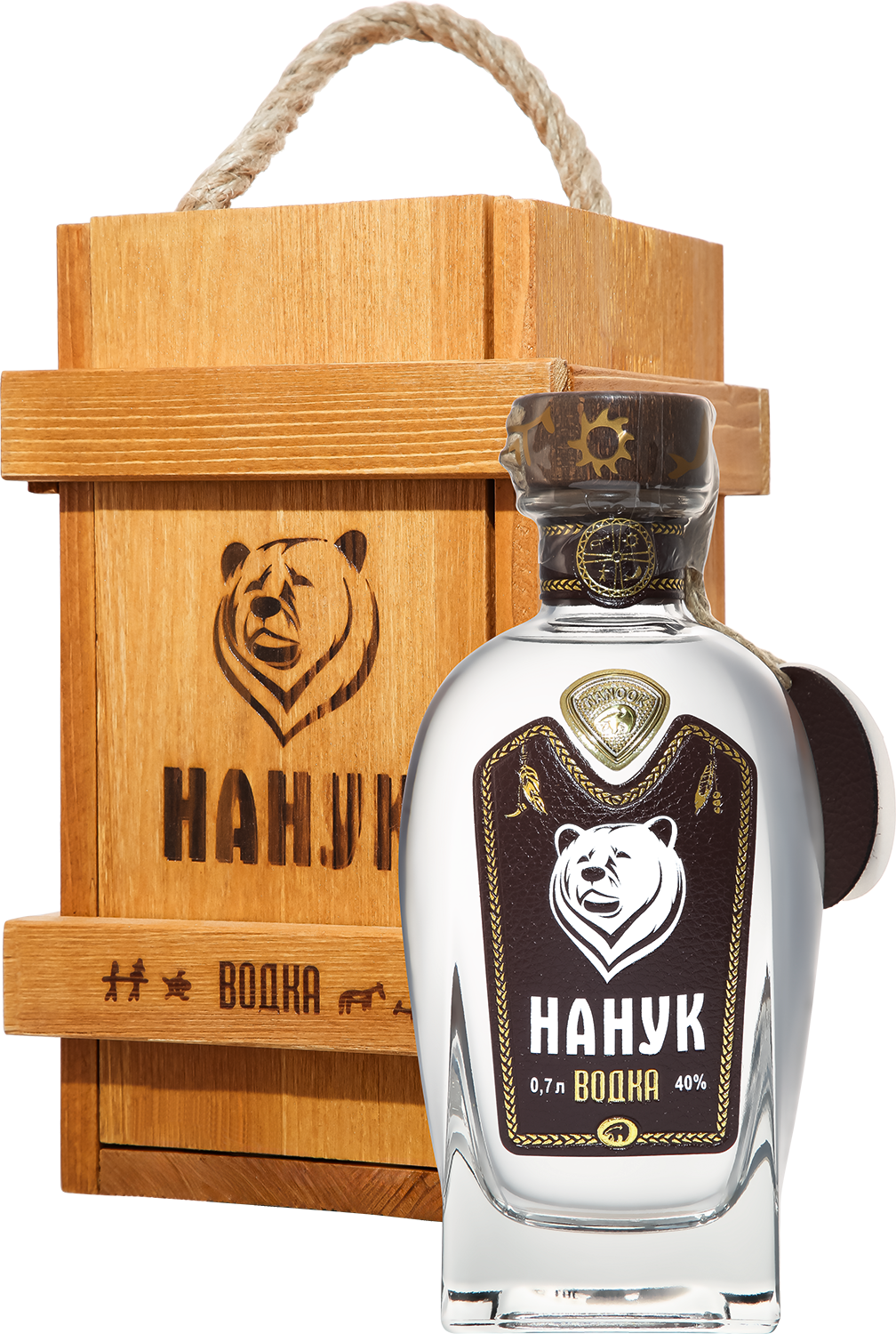 Нанук в деревянной подарочной упаковке 0.7&nbsp;л