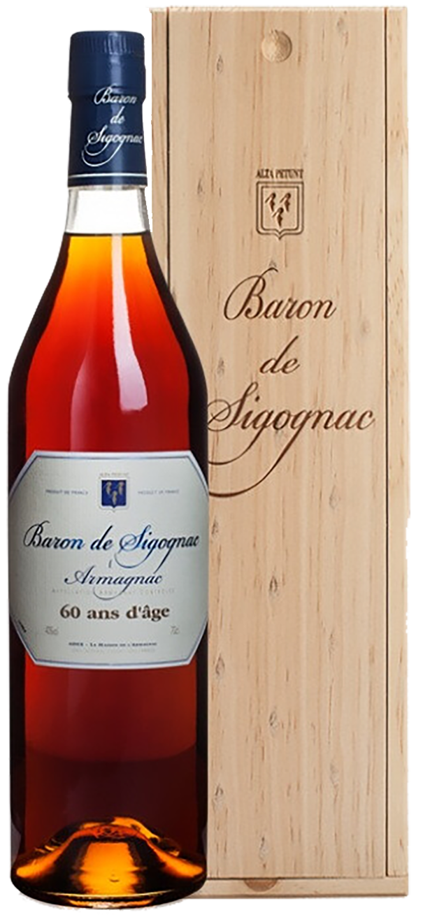 Baron de Sigognac 60 ans d'age Armagnac AOC (wooden box)