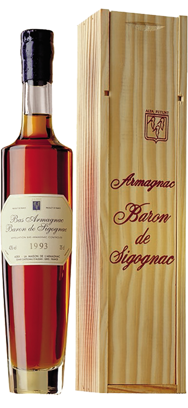 Барон де Сигоньяк 1993 Арманьяк AOC в подарочной упаковке 1993 0.35&nbsp;л
