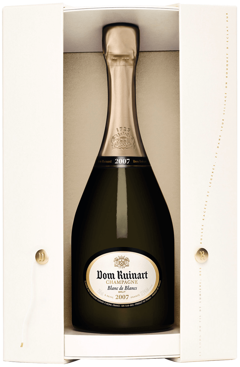 Dom Ruinart Blanc de Blanc Brut Champagne AOC (gift box) eugene iii tradition brut champagne аoc coopérative vinicole de la région de baroville gift box
