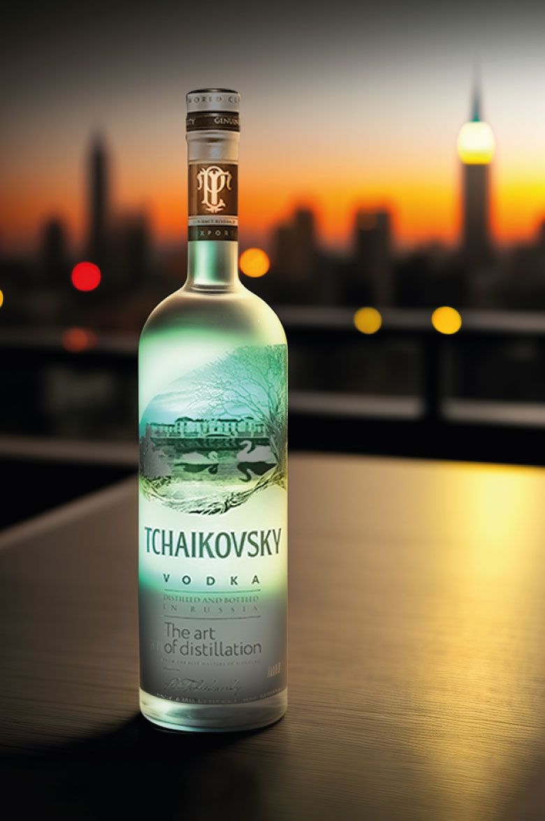 Чайковский в подарочной упаковке с двумя стопками - 0.7&nbsp;л