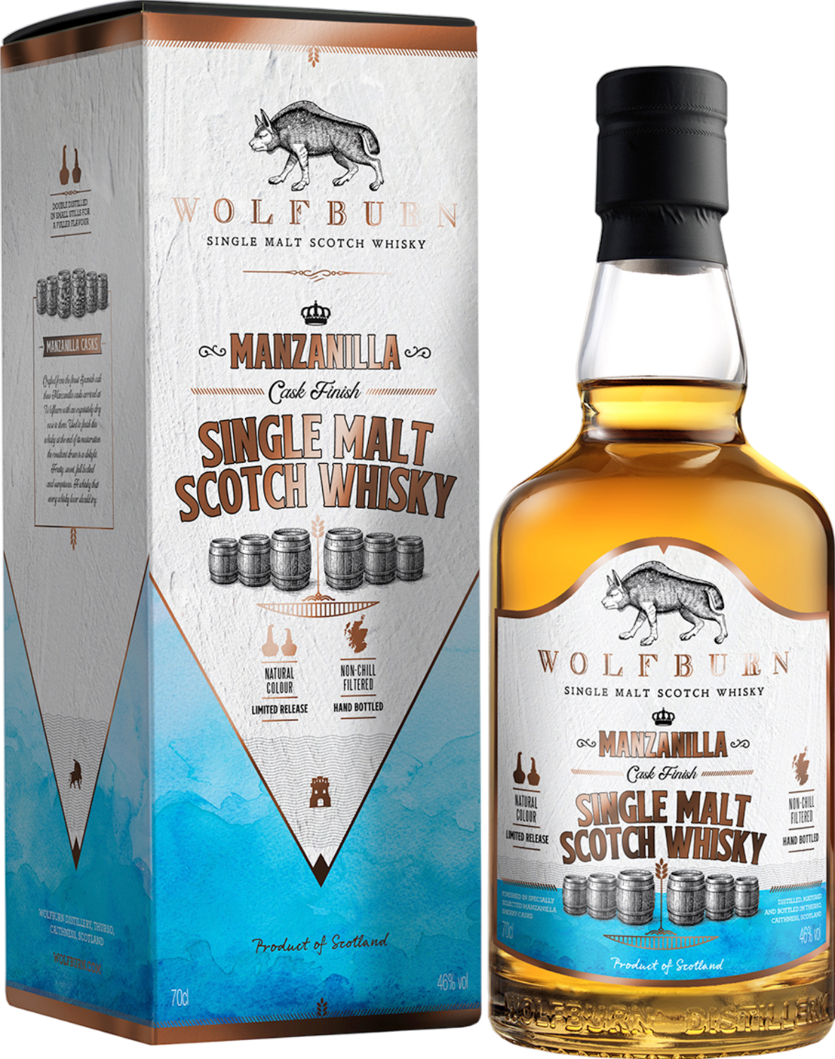 Wolfburn Manzanilla Сask Finsh Single Malt Scotch Whisky (gift box)