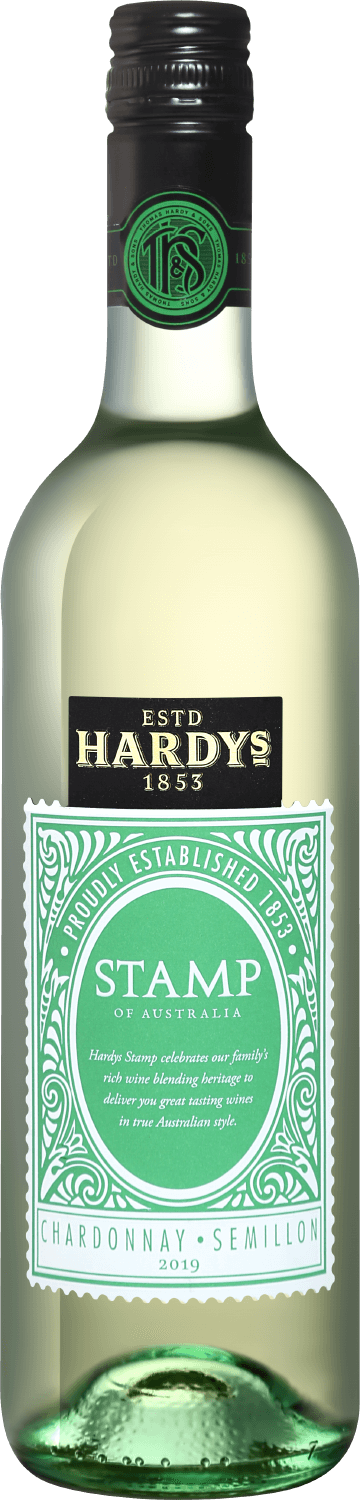 Stamp Chardonnay Semillon South Eastern Australia Hardy’s crest chardonnay sauvignon blanc south eastern australia hardy’s