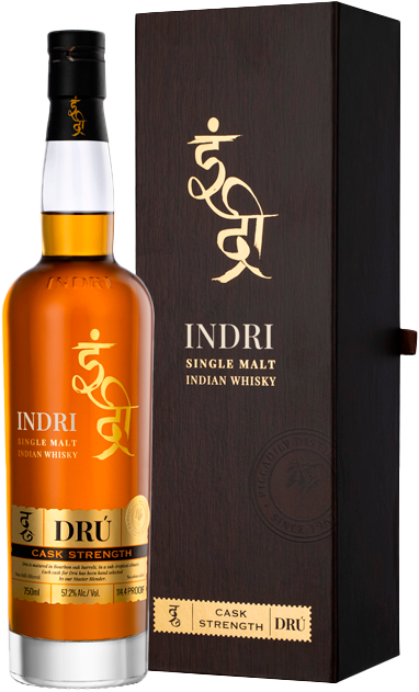 Виски Indri Dru Single Malt Whisky 7 y.o. (gift box) 0.7 л