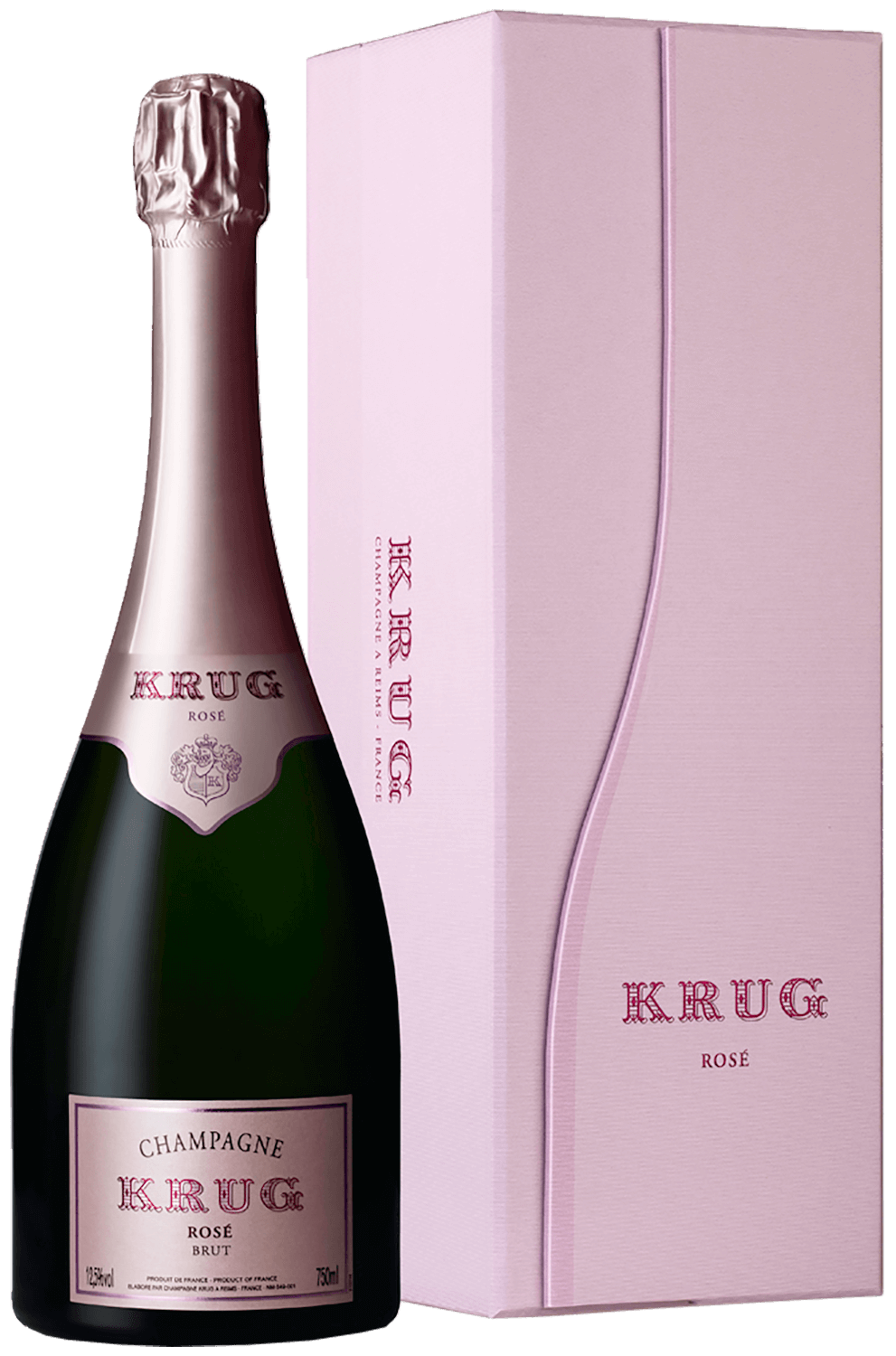 Krug Rose Brut Champagne AOC (in gift box) piper heidsieck sauvage rose brut champagne aoc gift box bbq