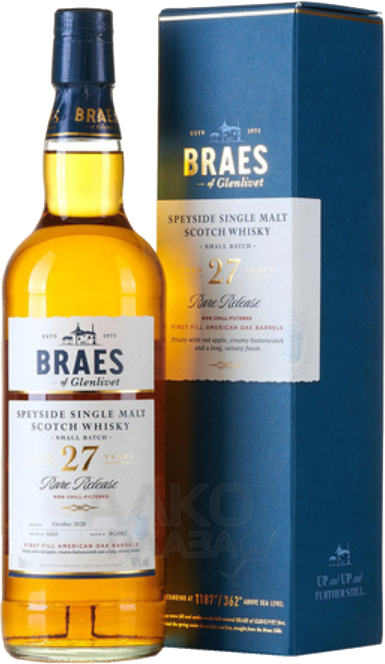 Braes of Glenlivet 27 y.o. Single Malt Scotch Whisky (gift box)