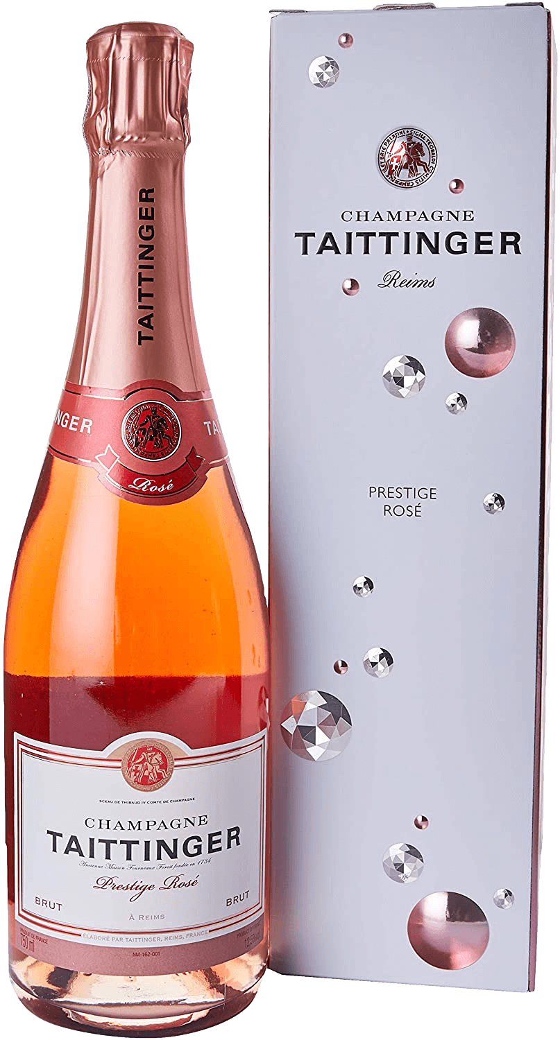 Taittinger Prestige Rose Brut Champagne AOC (gift box) taittinger nocturne sec champagne aoc