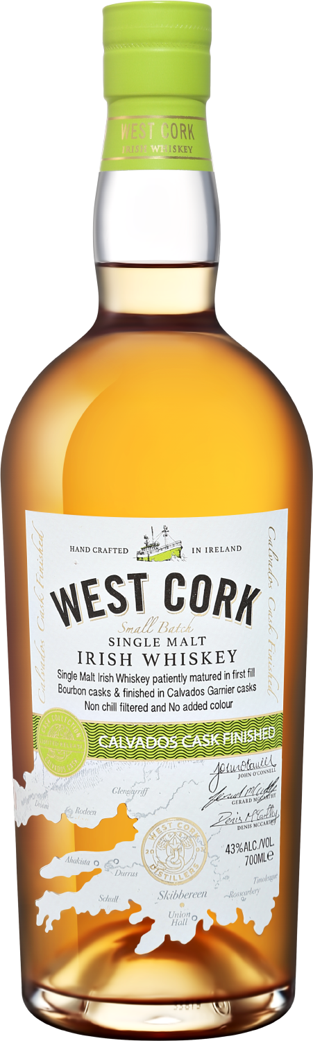 West Cork Small Batch Calvados Cask Finished Single Malt Irish Whiskey goalong single malt whiskey small batch gift box