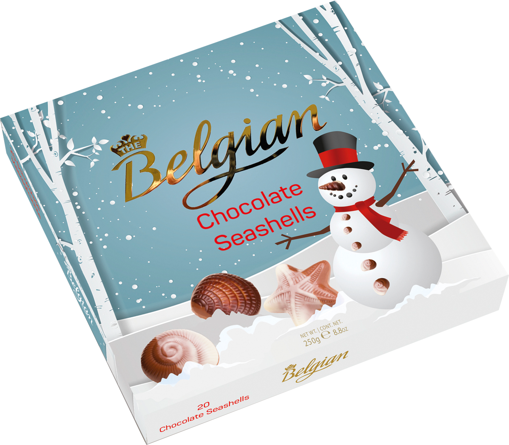 Белджин Шоколадные Ракушки (новогодний дизайн) 0.25&nbsp;л