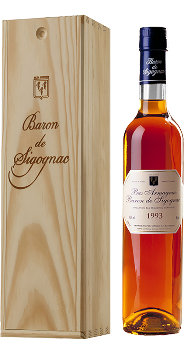 Барон де Сигоньяк 1993 Арманьяк AOC в подарочной упаковке 1993 0.5&nbsp;л