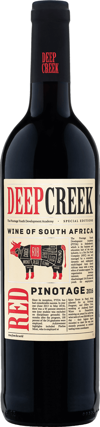 Deep Creek Pinotage Western Cape WO Origin Wine Stellenbosh jabulani shiraz western cape wo home of origin wine