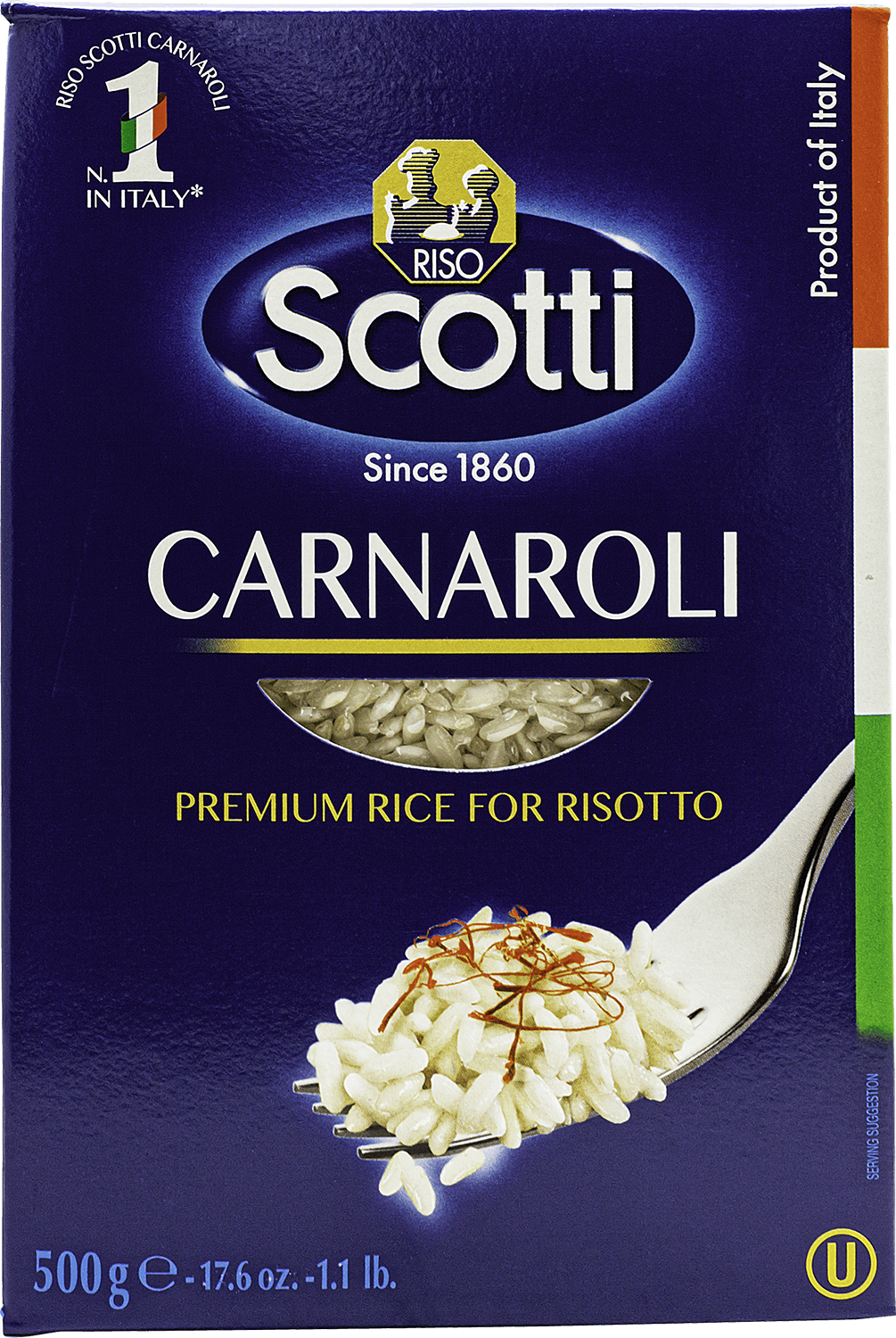 Карнароли рис шлифованный длиннозерный Рисо Скотти 500г