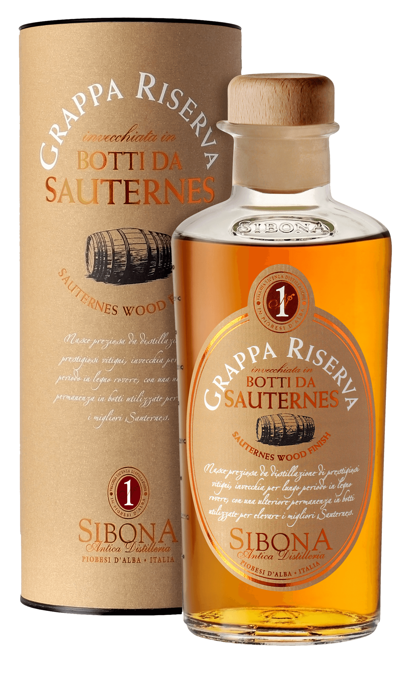 Сибона Граппа Ризерва Сотерн Вуд Финиш в подарочной упаковке 0.5&nbsp;л