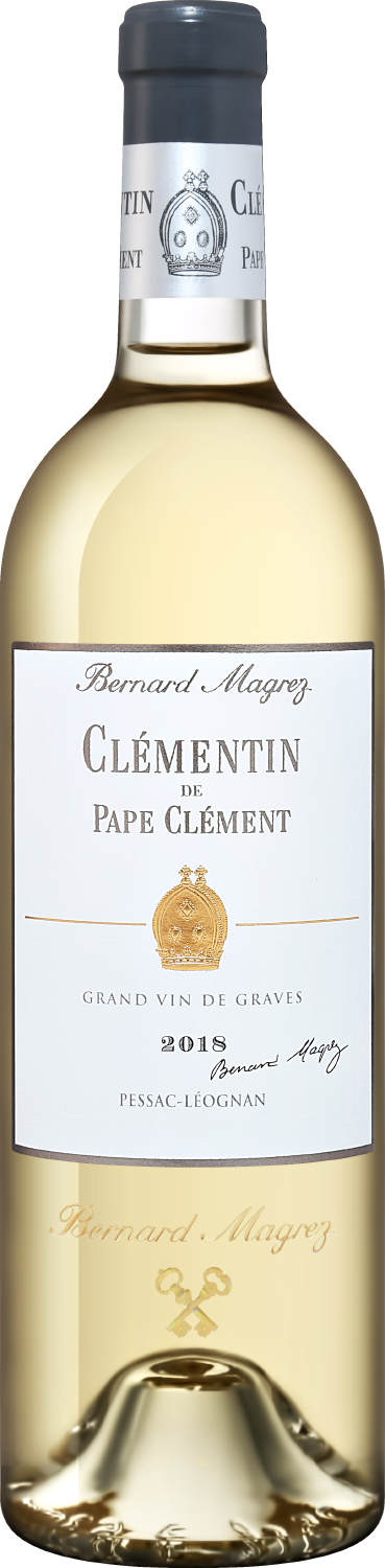 Вино белое сухое Clementin de Pape Clement Grand Vin de Graves Pessac- Leognan AOC Chateau Pape Clement урожая 2018 года 0.75 л (Клементен дю Пап  Клеман Гран Вэн де Грав Пессак-Леоньян АOC Шато