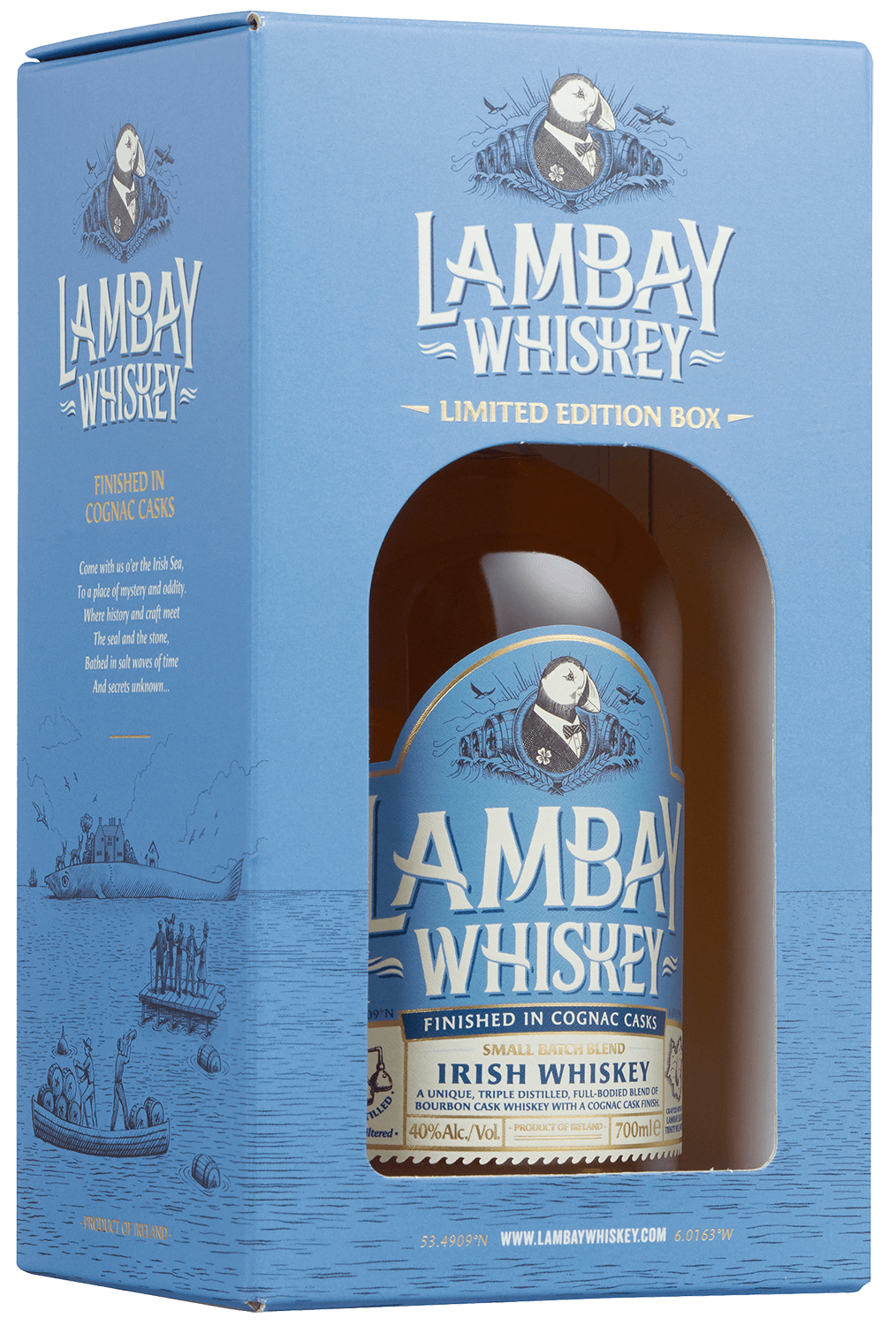 Lambay Small Batch Blend Irish Whiskey 4 y.o. (gift box) lambay malt irish whiskey 3 y o gift box