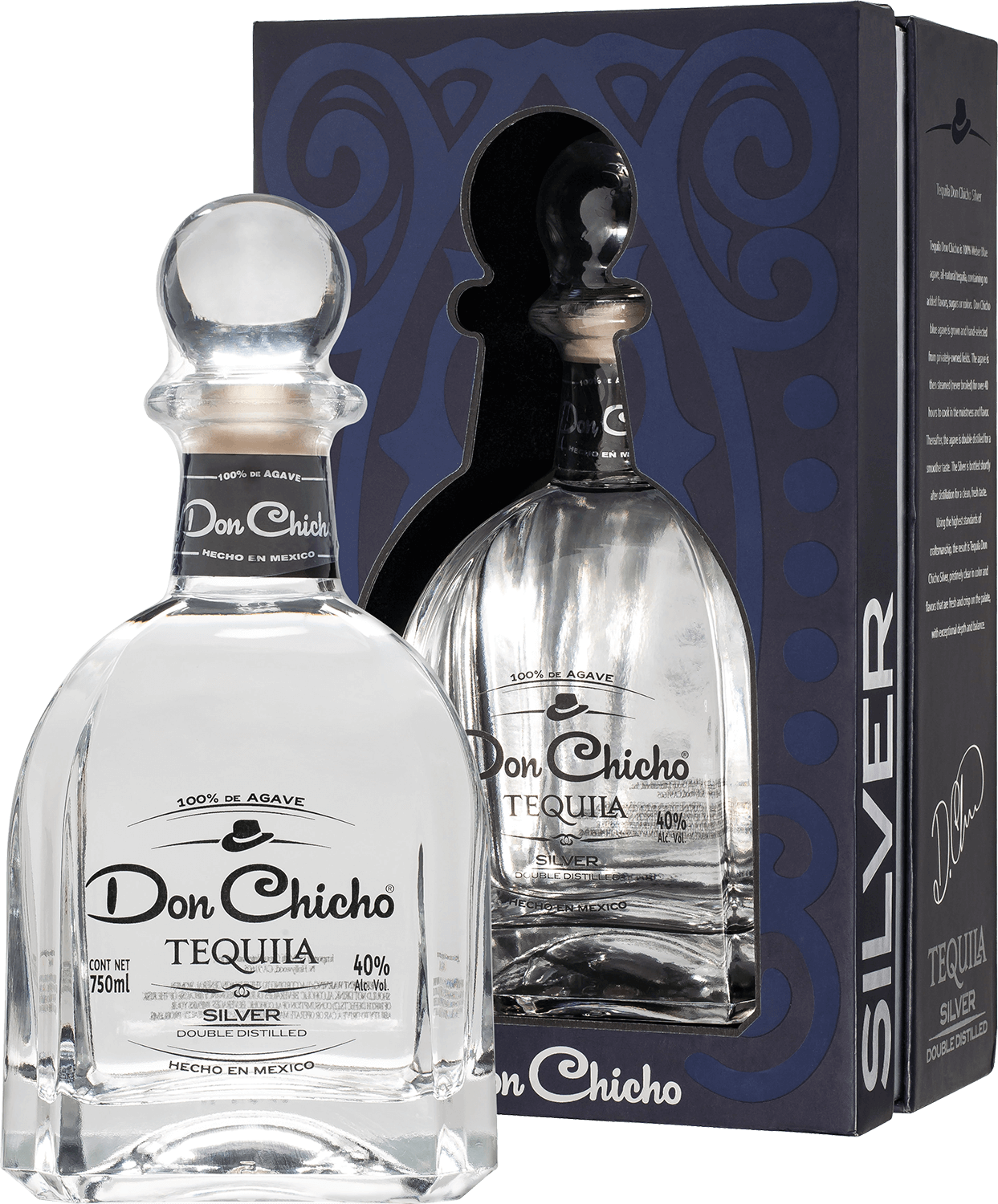Don Chicho Silver Tequila (gift box) don chicho añejo tequila gift box
