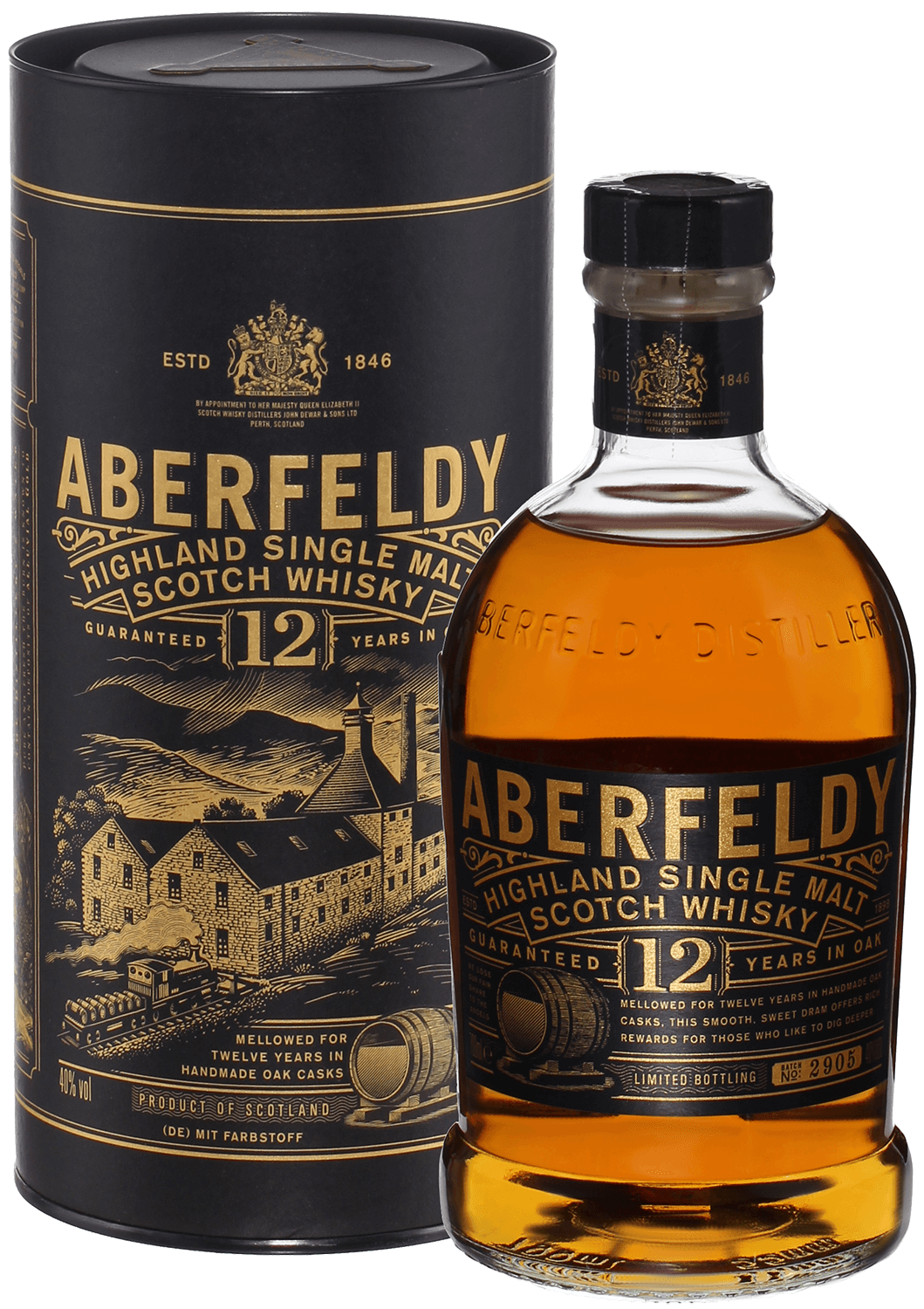 Aberfeldy 12 Years Old Highland Single Malt Scotch Whisky (gift box) talisker 18 years old single malt scotch whisky gift box