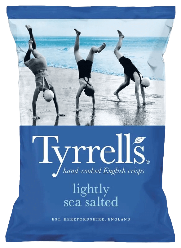 Tyrrells Lighltly Sea Salted Potato Chips dried salted squid sea 36 g