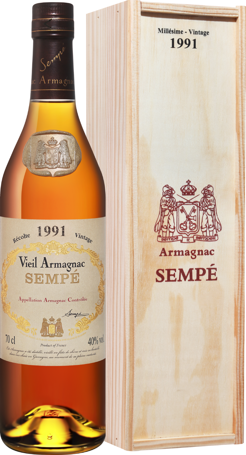 цена Sempe Vieil Vintage 1991 Armagnac AOC (gift box)