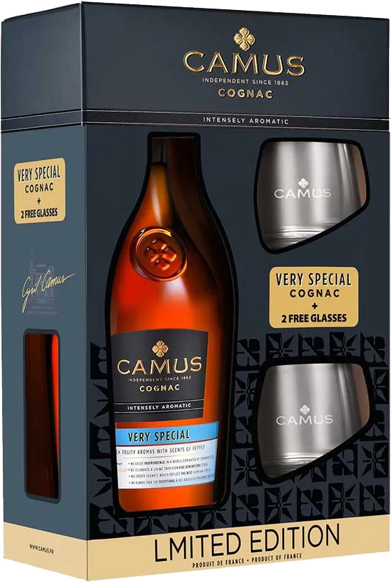 tigranakert xo gift box with 2 glasses Camus VS (gift box with 2 glasses)
