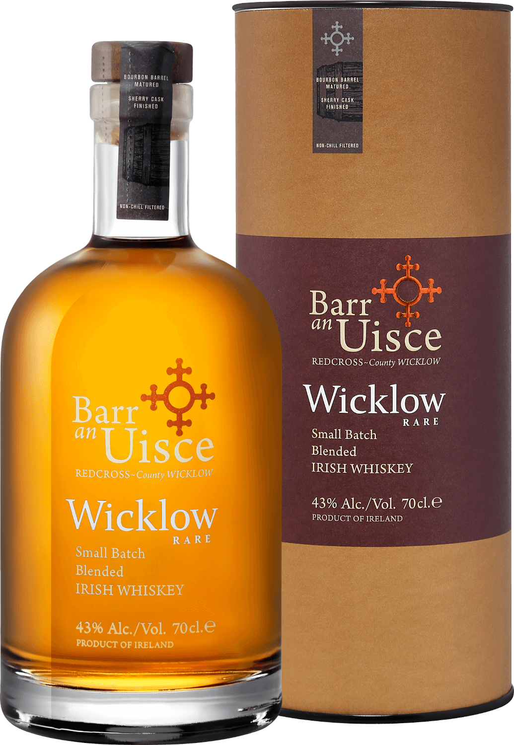Barr an Uisce Wicklow Rare Small Batch Blended Irish Whiskey 4 YO (gift box) lambay small batch blend irish whiskey 4 y o gift box with 2 glasses