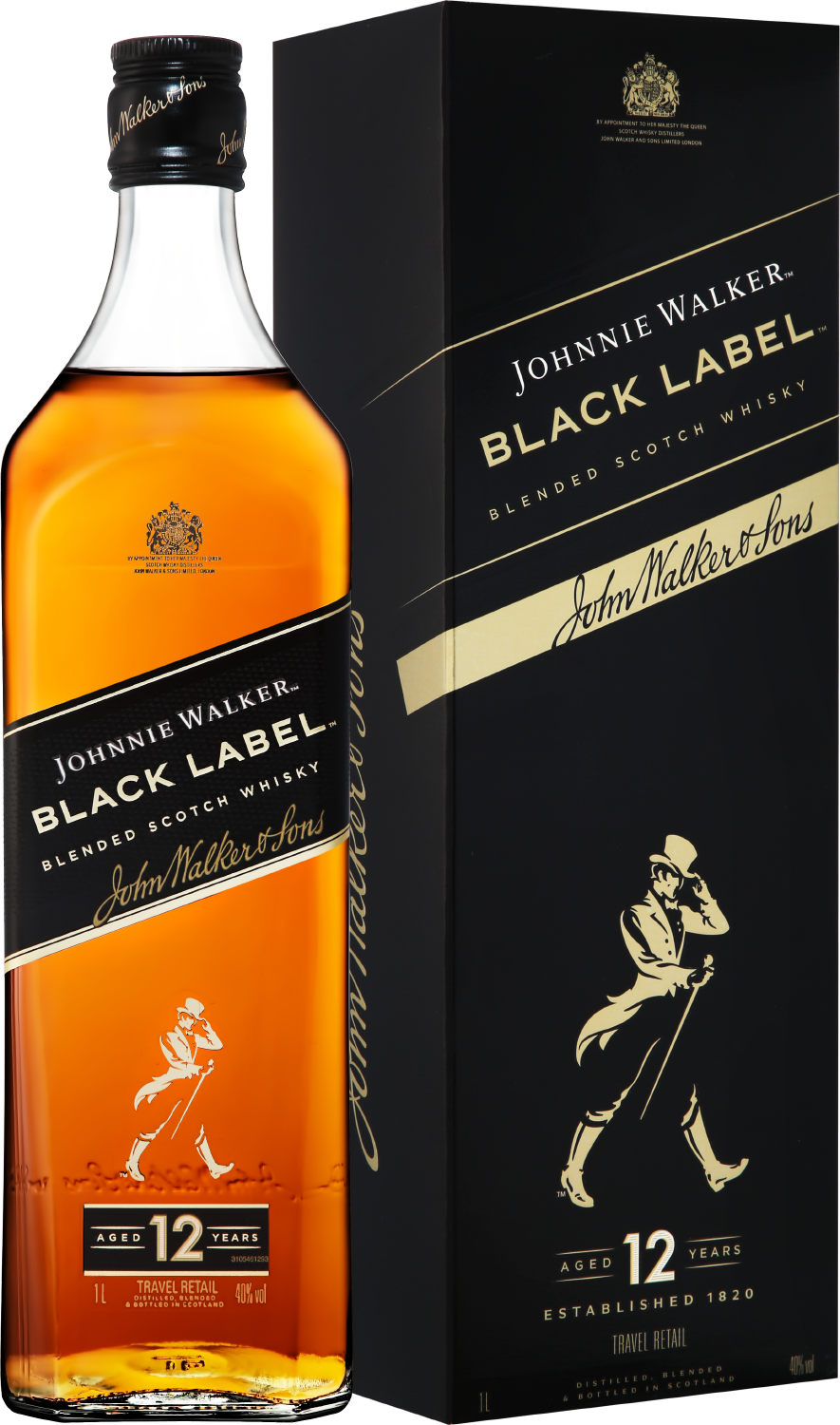 Johnnie Walker Black Label Blended Scotch Whisky (gift box)