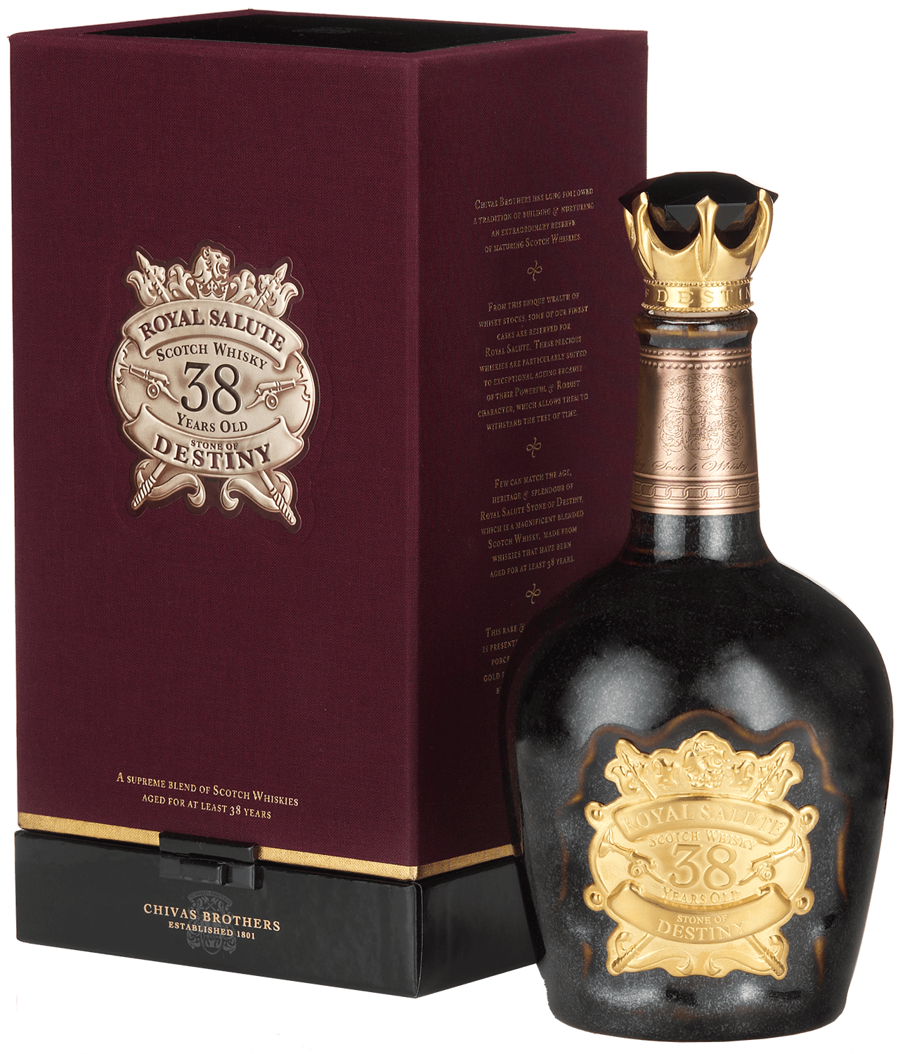 Chivas Regal Royal Salute Stone of Destiny 38 y.o. blended scotch whisky (gift box) royal salute blended scotch whisky 21 y o gift box