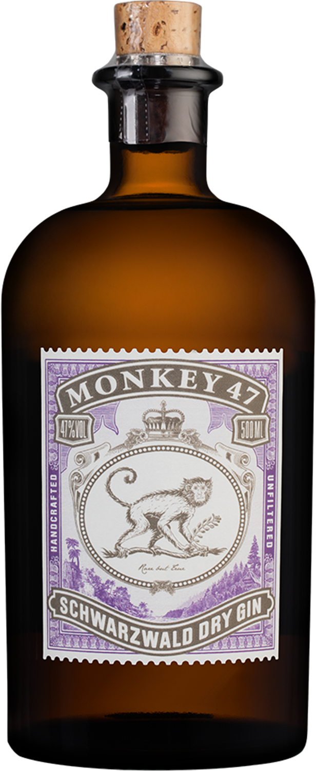 Джин Monkey 47 Schwarzwald Dry Gin 0.5 л (Манки 47 Шварцвальд Драй Джин),  купить в магазине в Тюмени - цена, отзывы