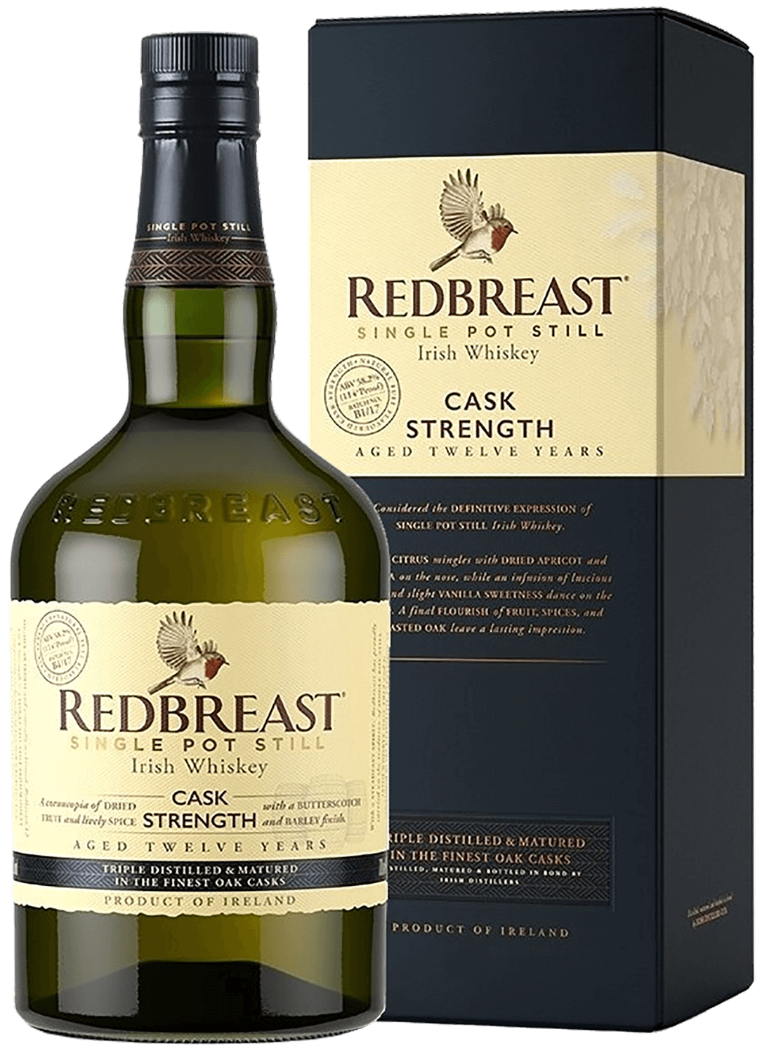 Redbreast Edition Cask Strength Blended Irish Whiskey 12 y.o. (gift box) bushmills original blended irish whiskey gift box with 2 glasses