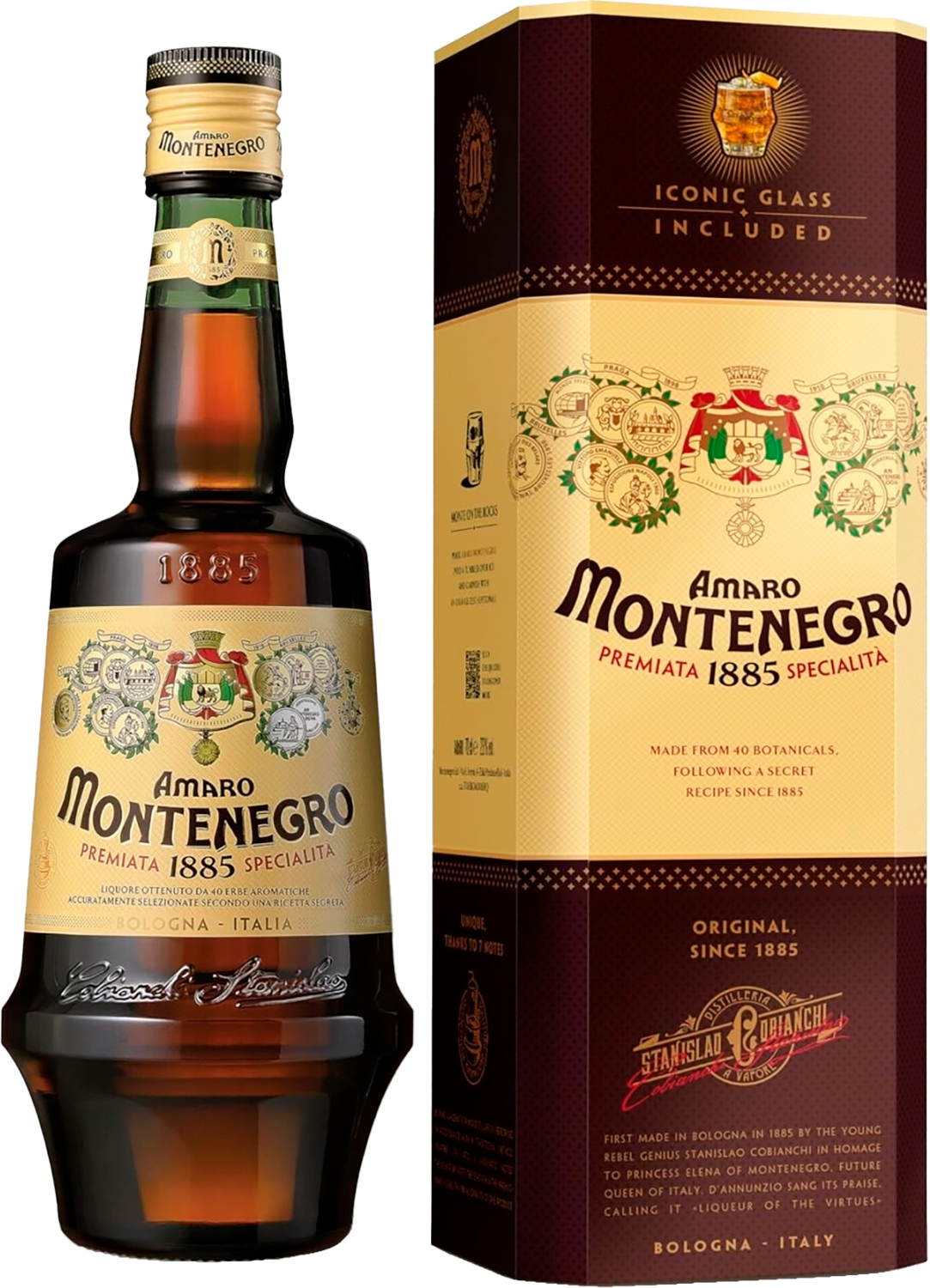 Amaro Montenegro (gift box with a glass)