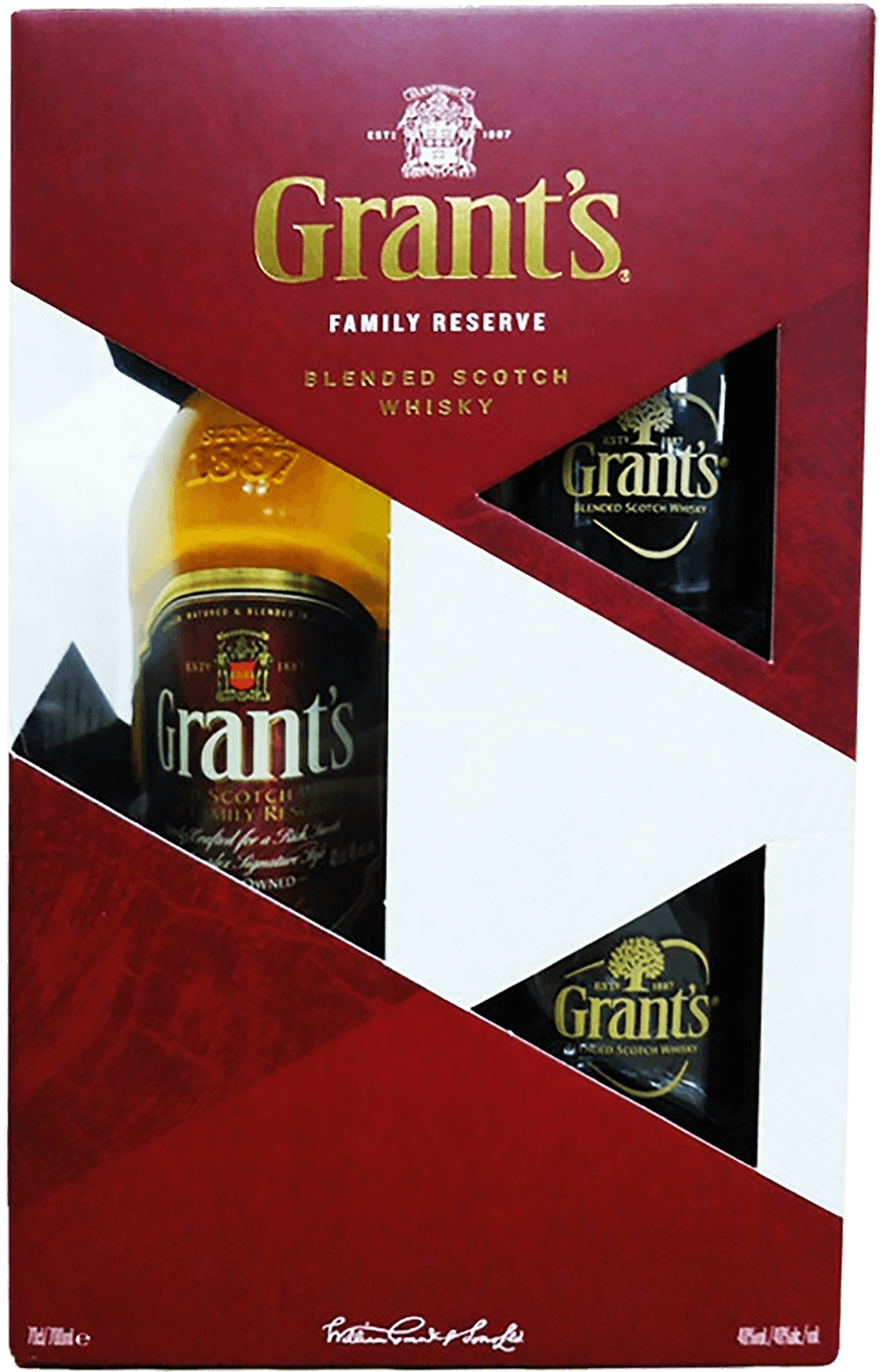 Grant's Family Reserve Blended Scotch Whisky (gift box with 2 glasses)
