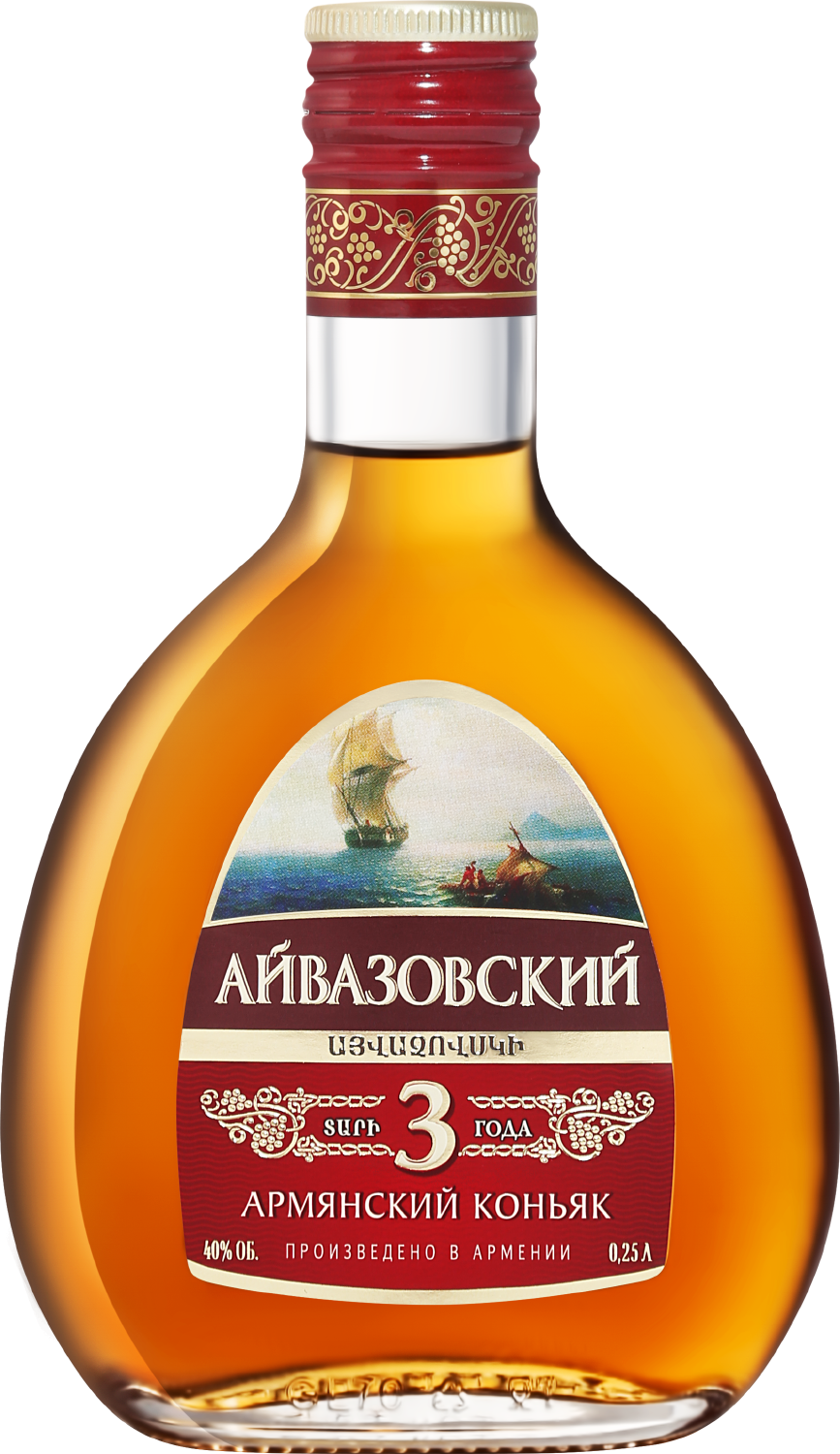 Aivazovsky Armenian Brandy 3 Y.O. aivazovsky armenian brandy 8 y o gift box