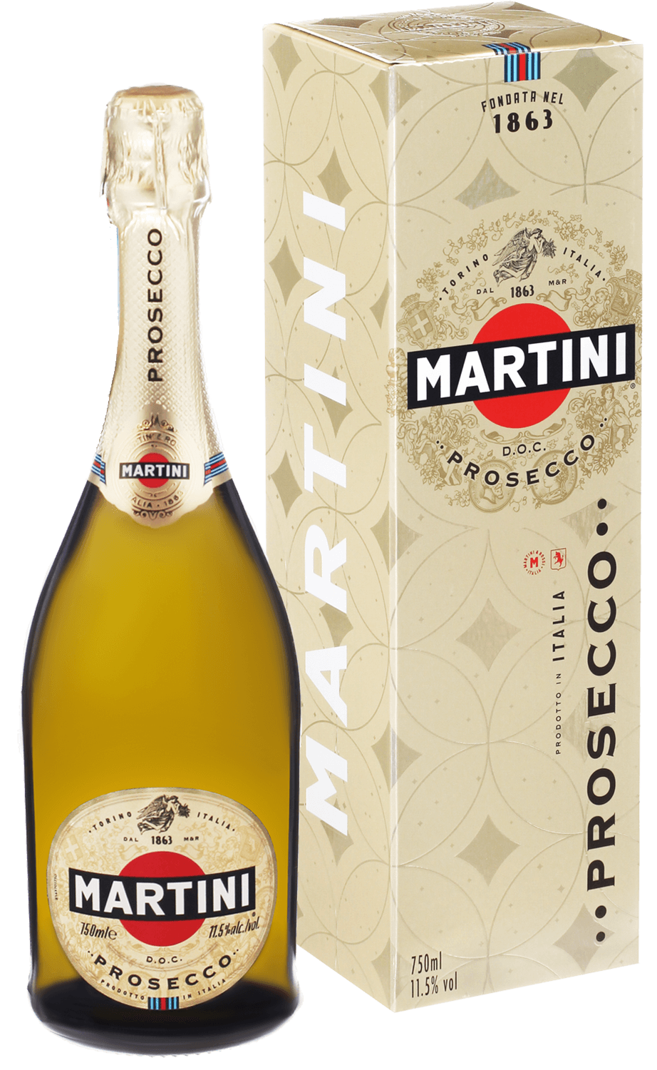 Игристое вино белое сухое Martini Prosecco DOC (gift box) 0.75 л (Мартини  Просекко DOC в подарочной упаковке), купить в магазине в Рязани - цена,  отзывы